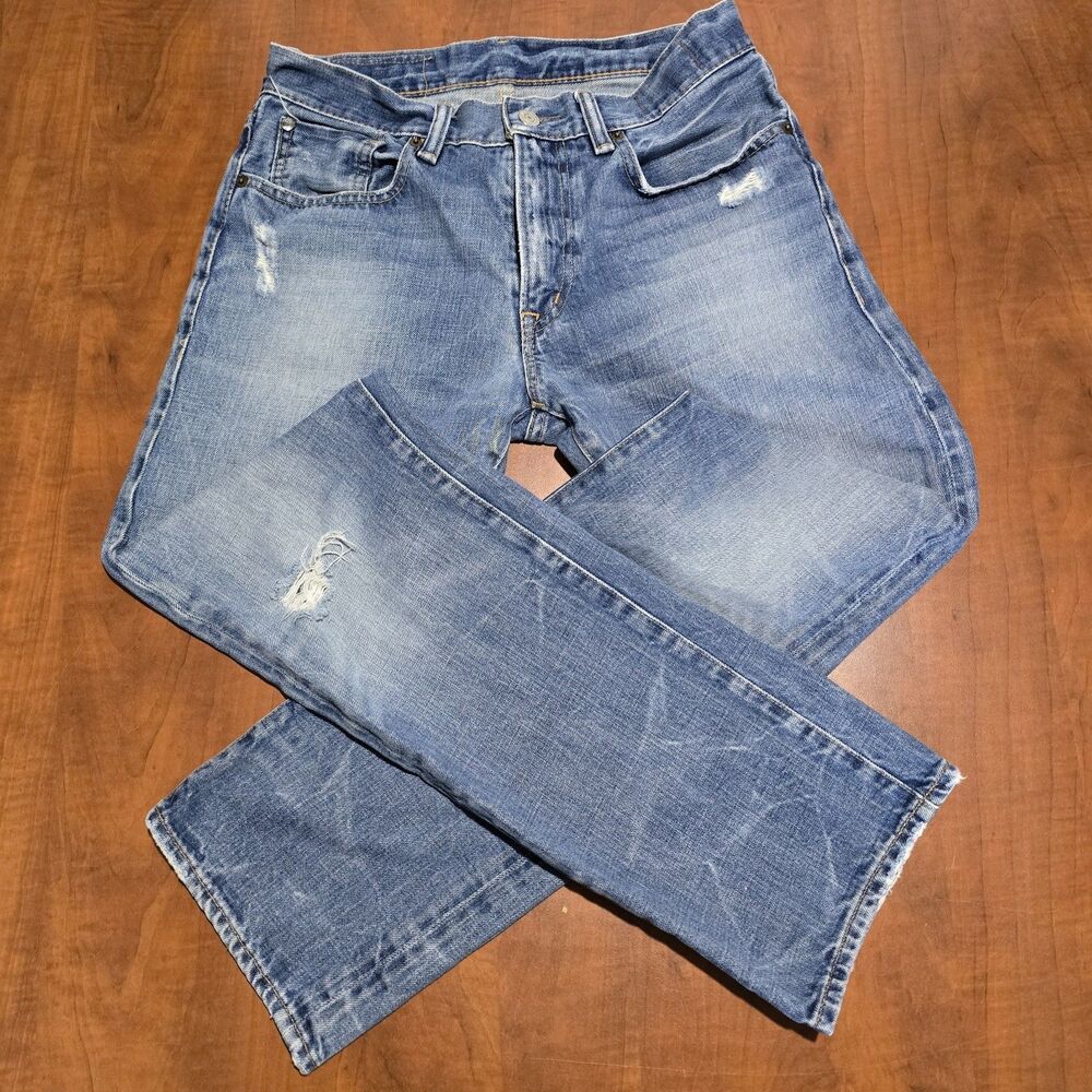 Denim & Supply Ralph Lauren Distressed Straight Leg 5 Pocket Style Jeans 29/30